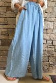 Essential Summer Chambray Spot Wide Leg Pant Light